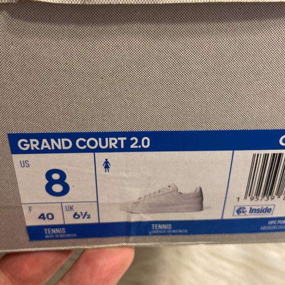 Adidas GRAND COURT 2.0 SHOES SIZE 8BRAND NEW WITH TAG COLOR WHITE - Picture 2 of 12